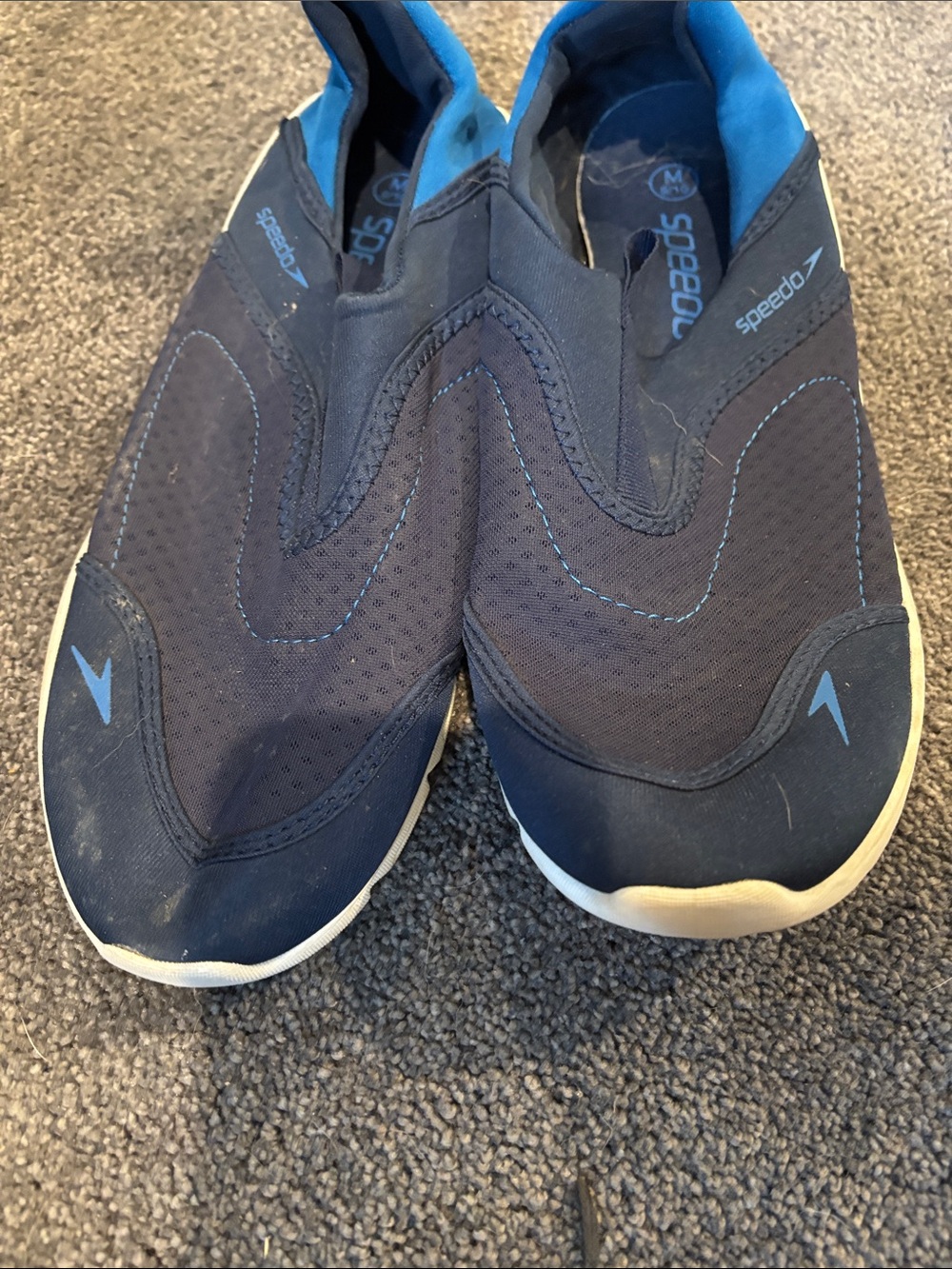 Speedo Dark Blue and Light Blue Slip-On Water Shoes